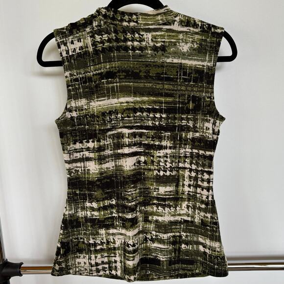 Y2K Cyber Green Cowl Neck Tank Top Blouse Fairy Grunge Sexy Party Medium - Picture 3 of 6